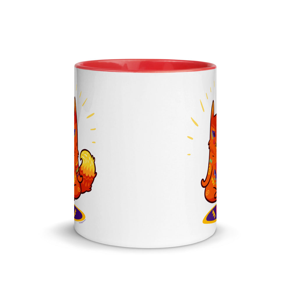 Color Inside 11oz Ceramic Mug - Enlightened Hygge Fox