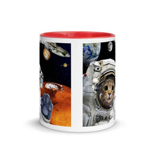 Load image into Gallery viewer, Color Inside 11oz Ceramic Mug - Kitty In Space
