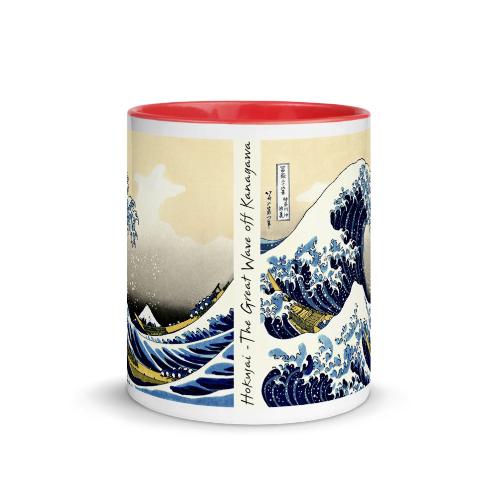Color Inside 11oz Ceramic Mug - Hokusai - The Great Wave off Kanagawa