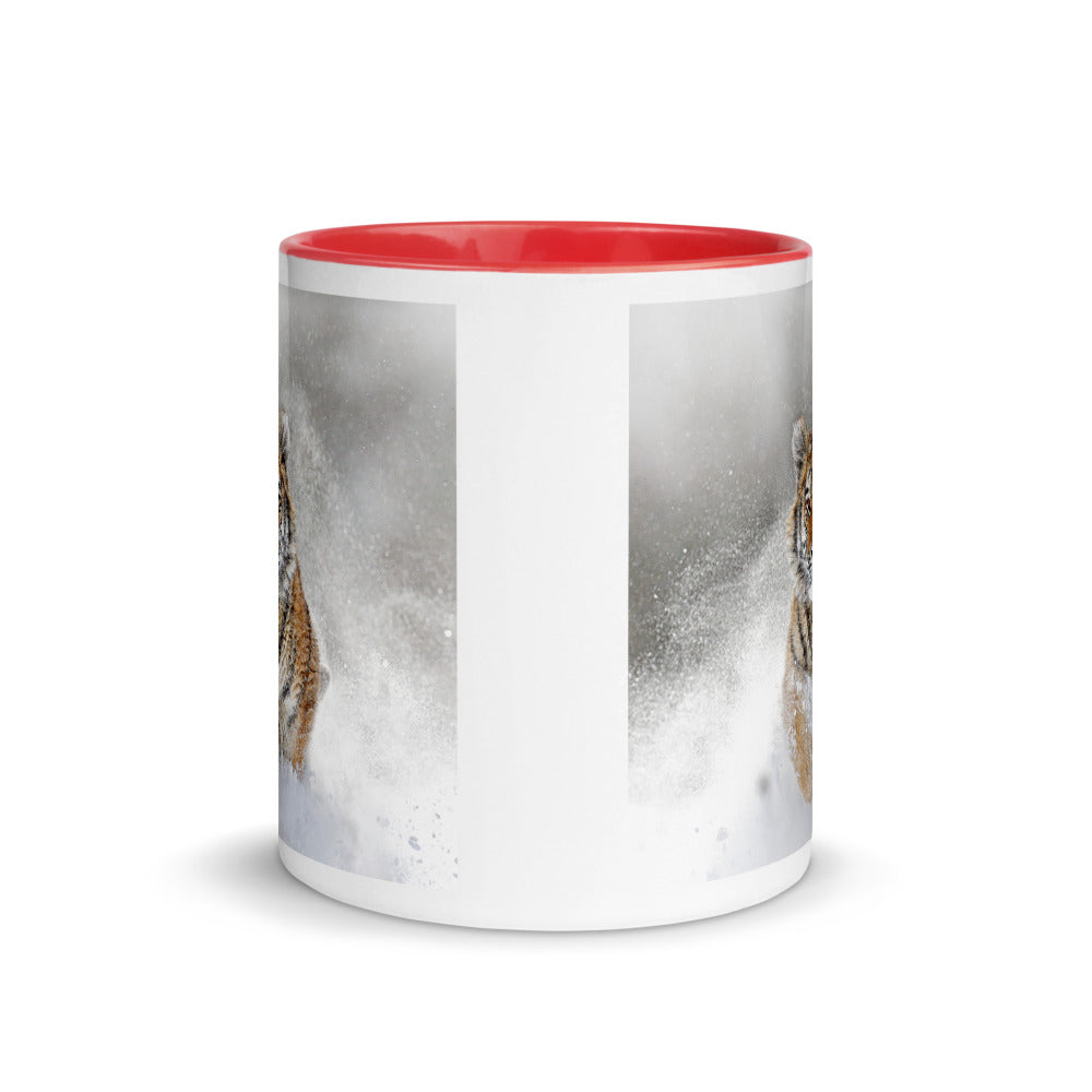 Color Inside 11oz Ceramic Mug - Snow Tiger