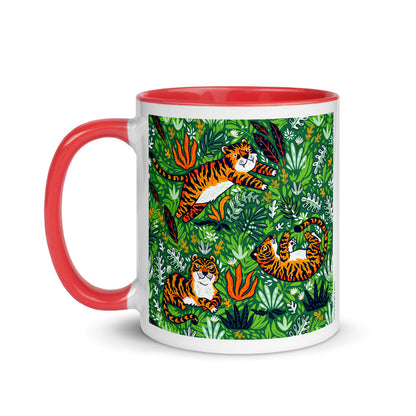 Color In 11oz Ceramic Mug - Very Silly Tigers