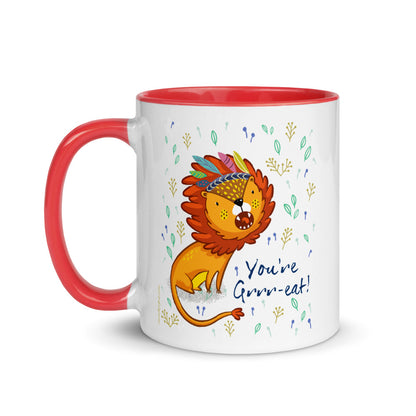 Color Inside 11oz Ceramic Mug - You're Grrr-eat!
