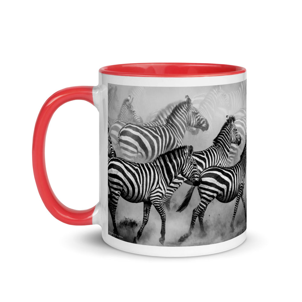 Color Inside 11oz Ceramic Mug - Zebra Dust