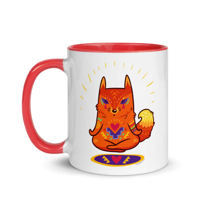 Color Inside 11oz Ceramic Mug - Enlightened Hygge Fox