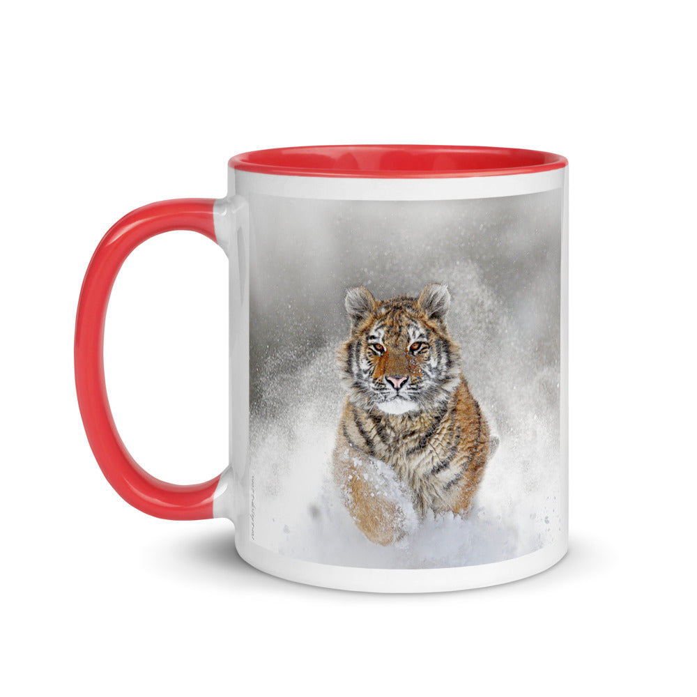 Color Inside 11oz Ceramic Mug - Snow Tiger
