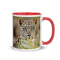 Color Inside 11oz Ceramic Mug - Green Eyed Leopard