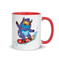 Color Inside 11oz Ceramic Mug - Yeti Shredding It!