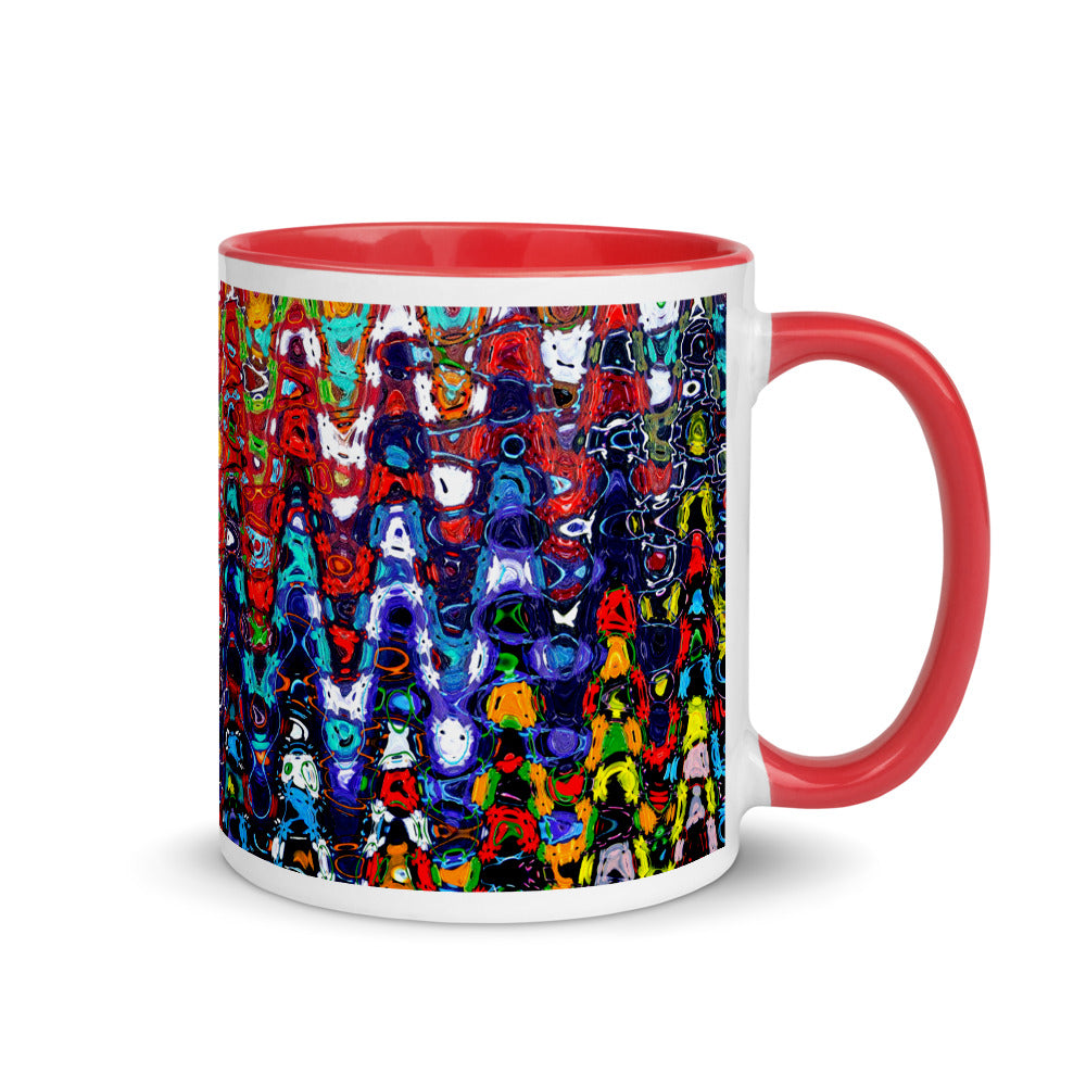 Color In 11oz Ceramic Mug - Abstract Ziggy Cones