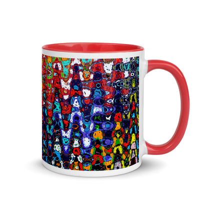 Color In 11oz Ceramic Mug - Abstract Ziggy Cones