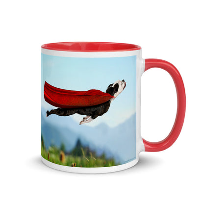 Color In 11oz Ceramic Mug - Cow & Super Dog