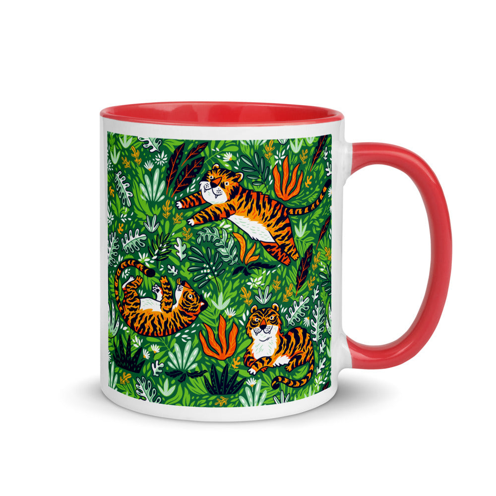 Color In 11oz Ceramic Mug - Very Silly Tigers