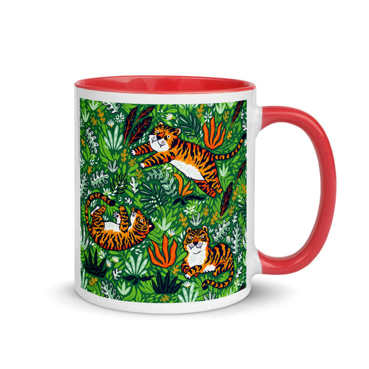 Color In 11oz Ceramic Mug - Very Silly Tigers