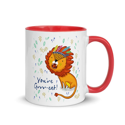 Color Inside 11oz Ceramic Mug - You're Grrr-eat!