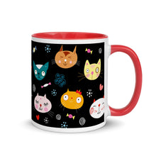 Load image into Gallery viewer, Color Inside 11oz Mug - Cat Faces
