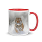 Color Inside 11oz Ceramic Mug - Snow Tiger