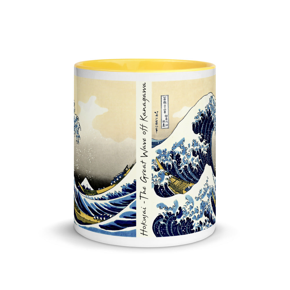 Color Inside 11oz Ceramic Mug - Hokusai - The Great Wave off Kanagawa