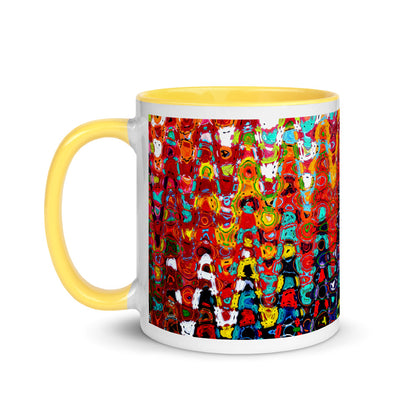 Color In 11oz Ceramic Mug - Abstract Ziggy Cones