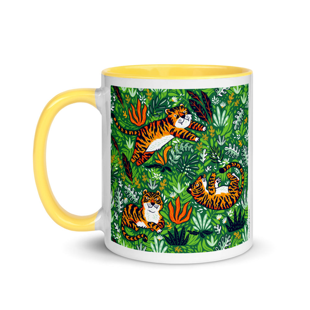 Color In 11oz Ceramic Mug - Very Silly Tigers