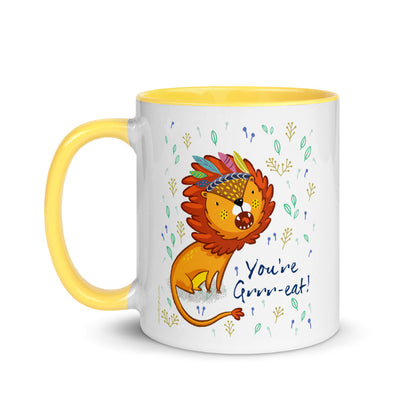 Color Inside 11oz Ceramic Mug - You're Grrr-eat!