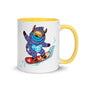 Color Inside 11oz Ceramic Mug - Yeti Shredding It!