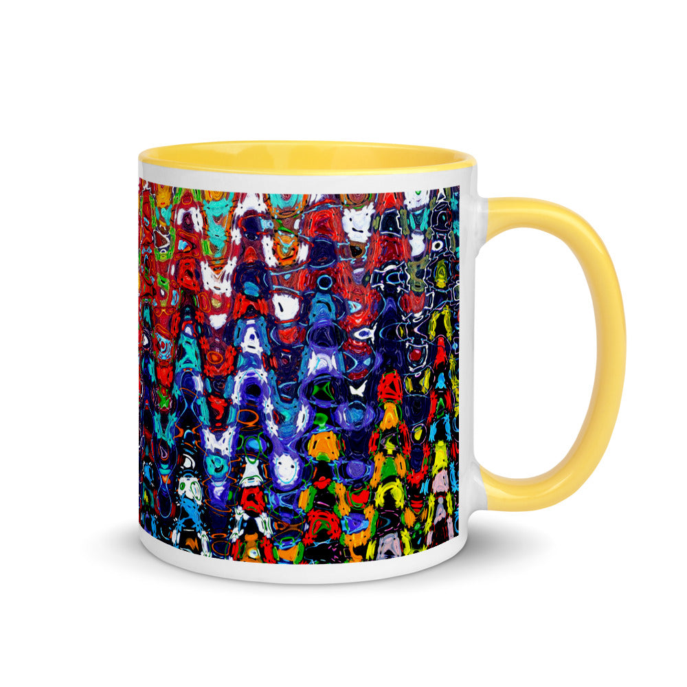 Color In 11oz Ceramic Mug - Abstract Ziggy Cones