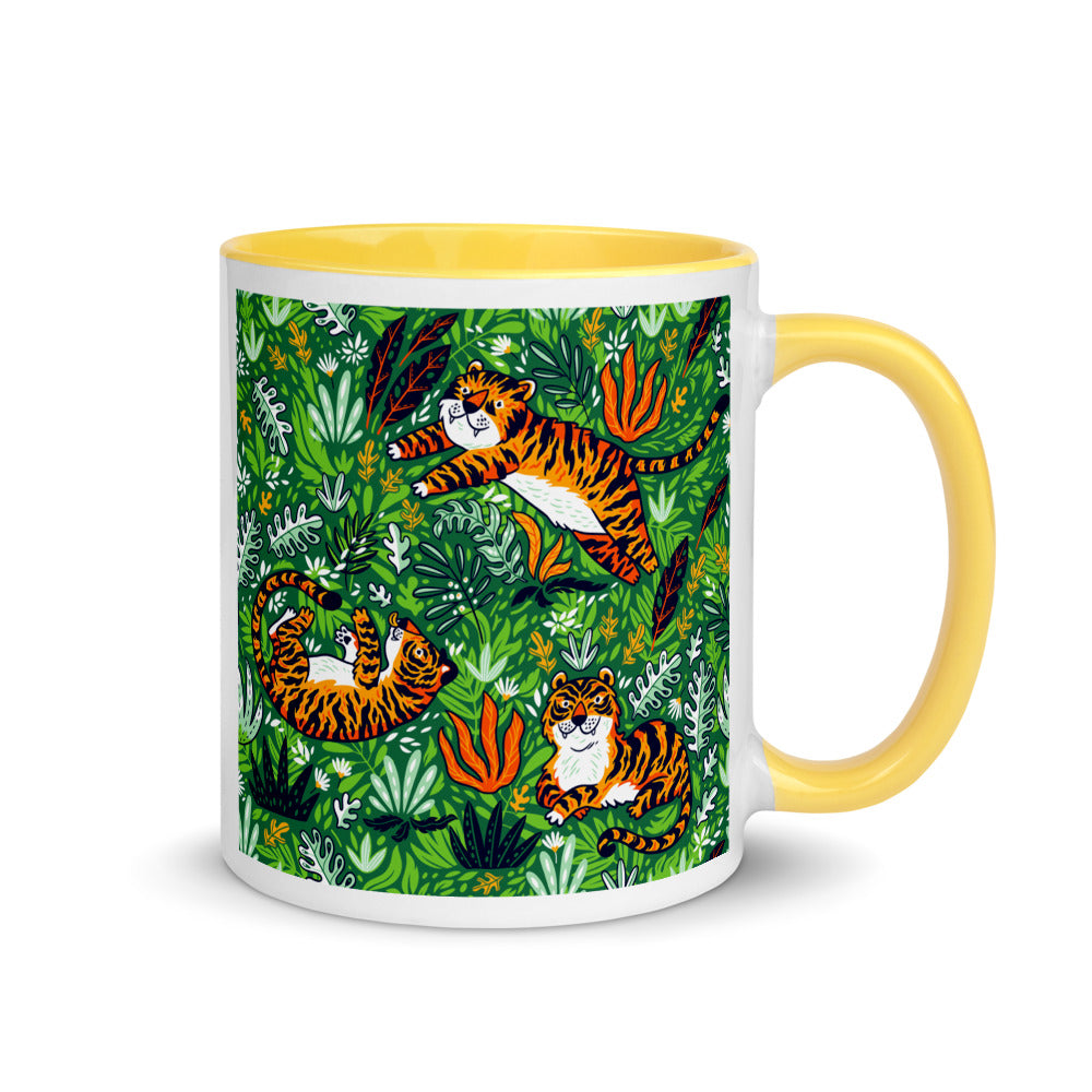 Color In 11oz Ceramic Mug - Very Silly Tigers