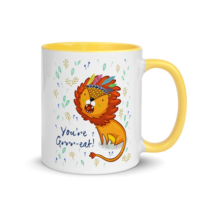 Color Inside 11oz Ceramic Mug - You're Grrr-eat!