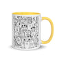Color Inside 11oz Ceramic Mug - Funny Monsters