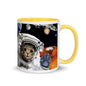 Color Inside 11oz Ceramic Mug - Kitty In Space
