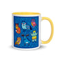 Color Inside 11oz Ceramic Mug - Blue Moose & Friends
