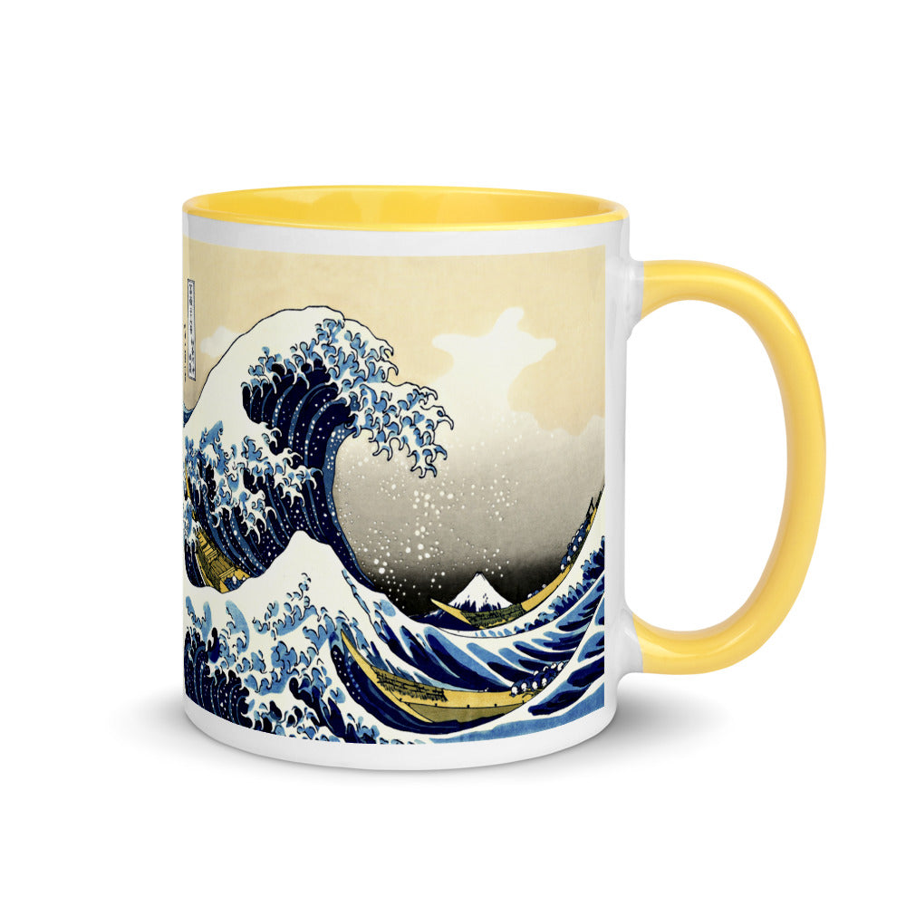 Color Inside 11oz Ceramic Mug - Hokusai - The Great Wave off Kanagawa
