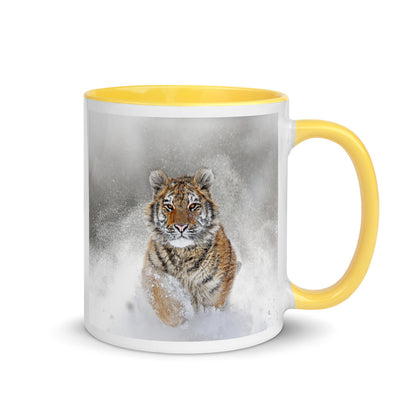 Color Inside 11oz Ceramic Mug - Snow Tiger