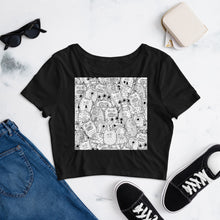 Load image into Gallery viewer, Premium Crop Tee - Funny Monsters - Ronz-Design-Unique-Apparel
