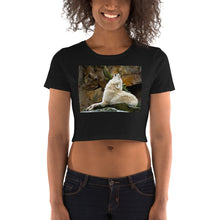 Load image into Gallery viewer, Premium Crop Tee - Howling Wolf - Ronz-Design-Unique-Apparel
