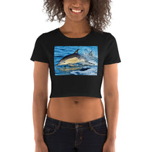 Load image into Gallery viewer, Premium Crop Tee - Dolphin Splash - Ronz-Design-Unique-Apparel
