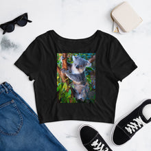 Load image into Gallery viewer, Premium Crop Tee - Koala in a Tree - Ronz-Design-Unique-Apparel
