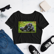 Load image into Gallery viewer, Premium Crop Tee - Gorilla in the Grass - Ronz-Design-Unique-Apparel
