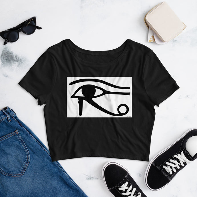 Premium Crop Tee -  Eye of Horus - Ronz-Design-Unique-Apparel
