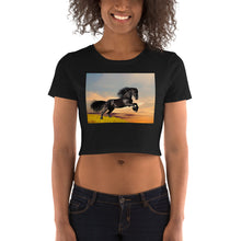 Load image into Gallery viewer, Premium Crop Top Tee - Friesian Lift Off
