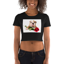 Load image into Gallery viewer, Premium Crop Top Tee - Love Puppy
