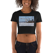 Load image into Gallery viewer, Premium Crop Top Tee - Potter&#39;s Snowy Owl

