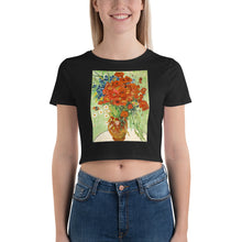 Load image into Gallery viewer, Premium Crop Tee - Van Gogh: Cornflowers &amp; Poppies

