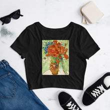 Load image into Gallery viewer, Premium Crop Tee - Van Gogh: Cornflowers &amp; Poppies
