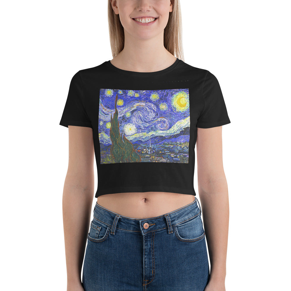 Premium Crop Tee - van Gogh: The Starry Night