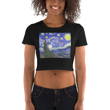 Load image into Gallery viewer, Premium Crop Tee - van Gogh: The Starry Night
