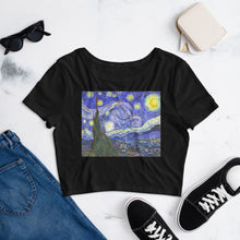 Load image into Gallery viewer, Premium Crop Tee - van Gogh: The Starry Night
