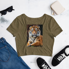 Load image into Gallery viewer, Premium Crop Top Tee - Big Tiger

