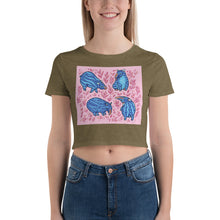 Load image into Gallery viewer, Premium Crop Tee - Funny Blue Tapirs

