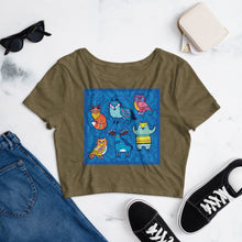 Load image into Gallery viewer, Premium Crop Tee - Blue Moose &amp; Friends
