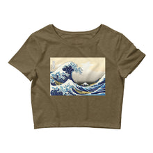 Load image into Gallery viewer, Premium Crop Tee - Hokusai: The Great Wave Off Kanagawa
